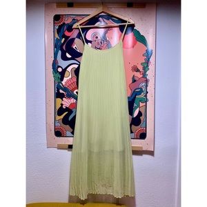 a new day Pleated Midi Dress, Light Green - M